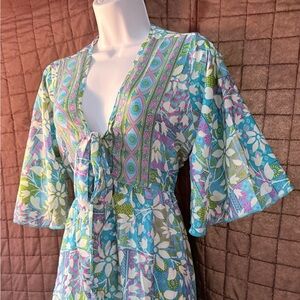 Floral Kimono Sleeve Dress